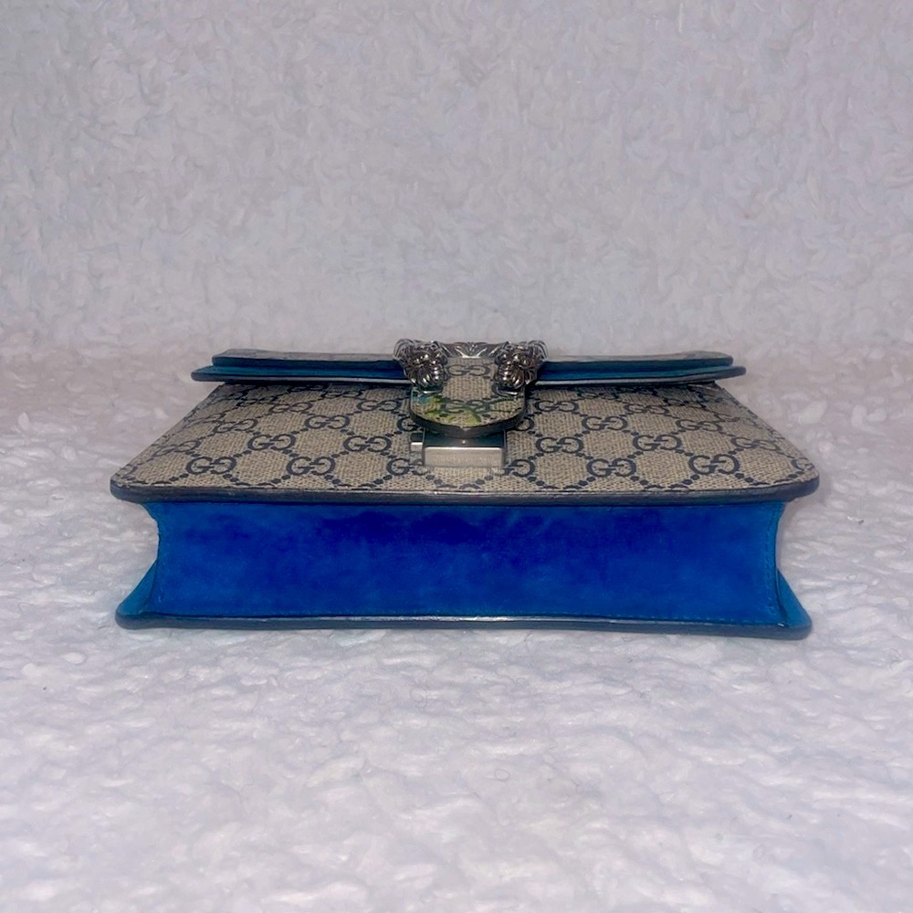 Gucci GG Supreme Dionysus Blooms Floral Mini Chain Shoulder Crossbody Bag Blue - Picture 8 of 17